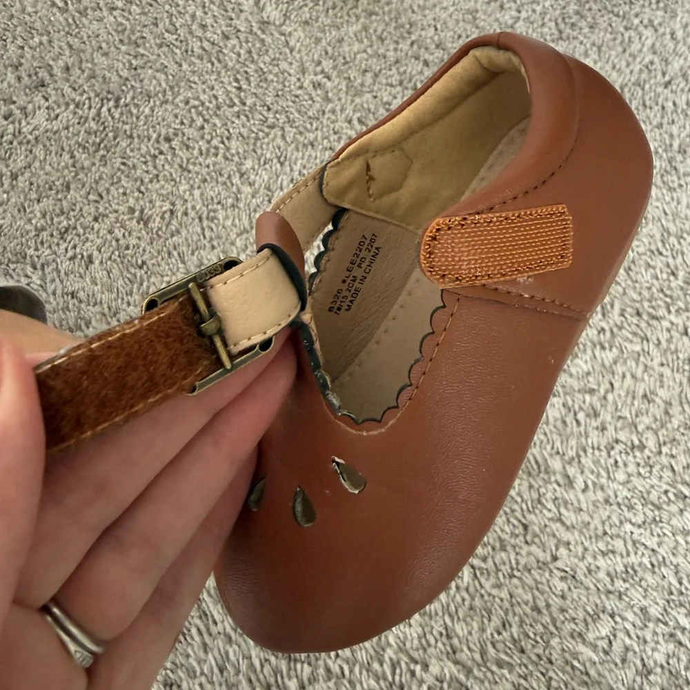 Felix and Flora Brown Mary Jane Kids Dress Shoes